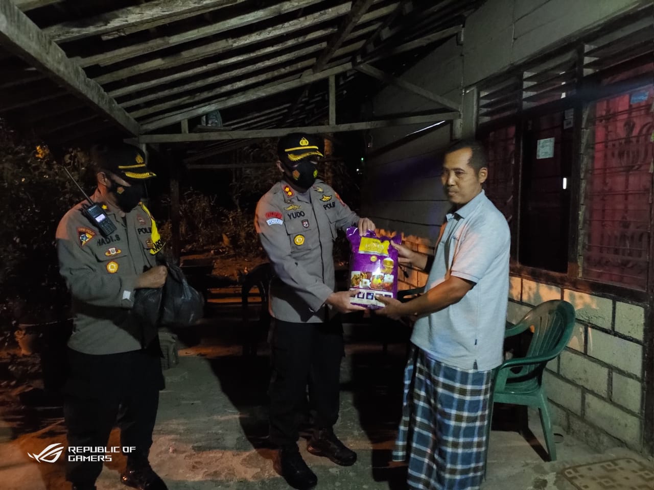 Polres Lampung Utara gelae patroli skla besar dan bansos