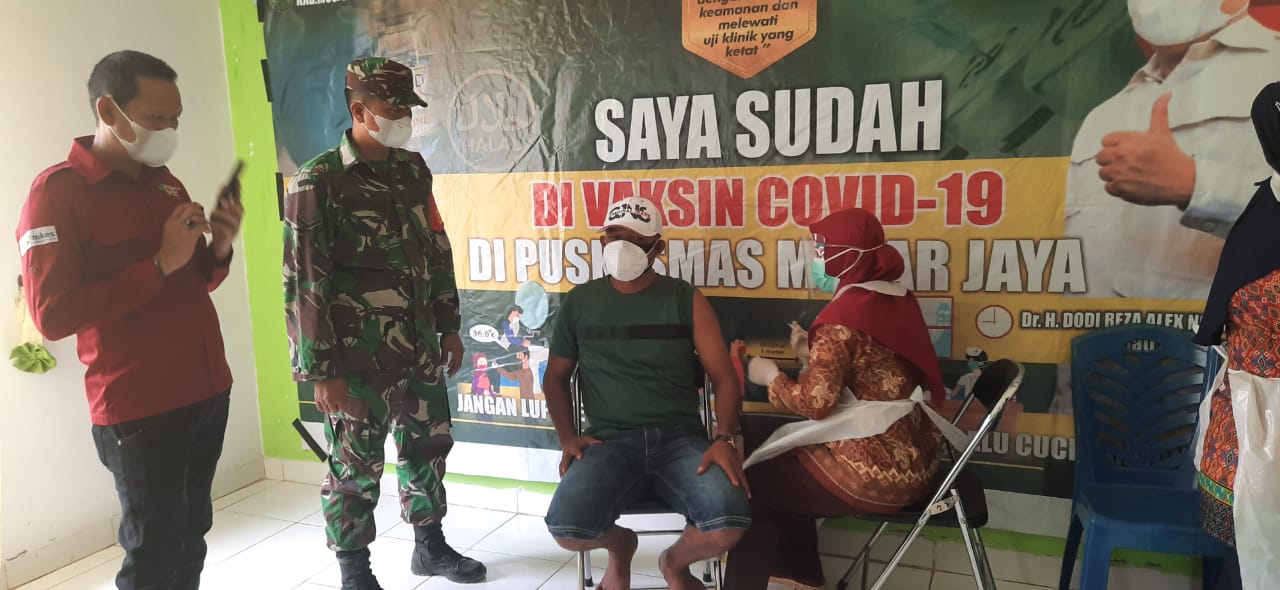 Kodim 0401/Muba Gelar Vaksinasi di Kecamatan Keluang