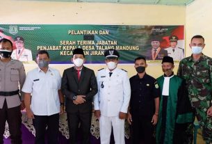 Camat Jirak Jaya Melantik Menjabat Kepala Desa Talang Mandung