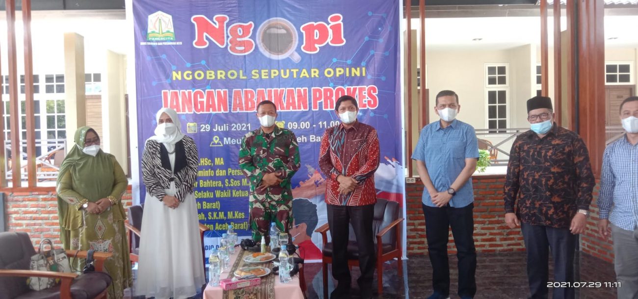 Jangan Abaikan Prokes, Wakil Ketua 1 Satgas Covid - 19 Aceh Barat "Ngopi" Bersama Radio Djati FM Dan Dalka FM