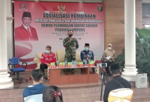 Sosialisasi Ideologi Pancasila Mayor Inf Sutoto Berharap Warga mematuhi Protokol kesehatan