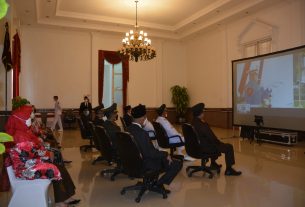 Dandim Boyolali Hadiri Upacara HUT RI Secara Virtual Di Aula Merbabu