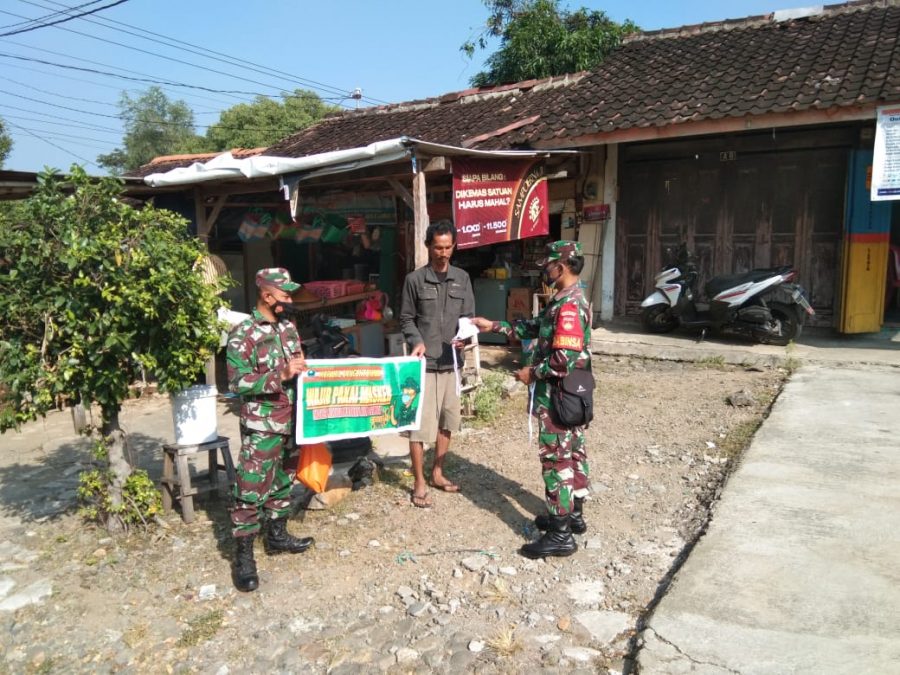 Danramil 04/Nguntoronadi : Masker Lindungi Kita Dari Covid-19