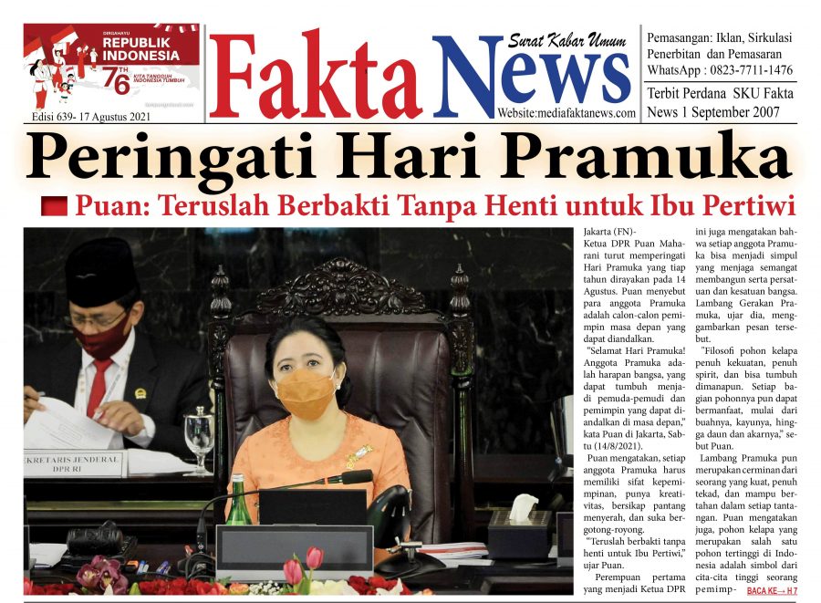 SURAT KABAR UMUM FAKTA NEWS Edisi 638-01 AGUSTUS-2021