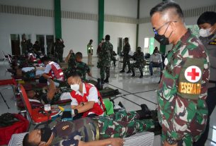 HUT Ke-74, Korem 043/Gatam Adakan Donor Darah