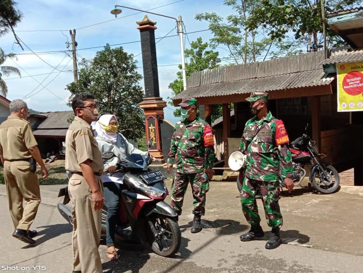 Ini Tujuan Anggota Koramil Bersama Polsek Gelar Gakplin Prokes Covid 19