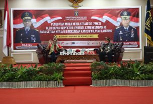 Irjen Kemenkumhan RI Berikan Penguatan Mitra Kerja Srategis dan Penguatan Satuan Kerja di Jajaran Kanwil Lampung