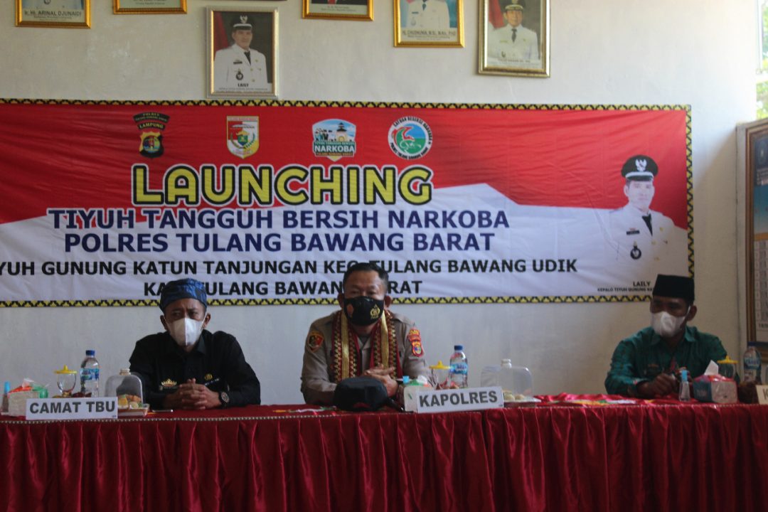 Kapolres Tubaba Resmikan Tiyuh Tangguh Bersih Narkoba