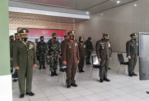 Kasdim 0410/KBL bersama Personel Ikuti Upacara detik-detik Proklamasi Ke-76 Kemerdekaan RI