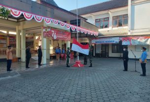 Koramil Jajaran Kodim 0728/Wonogiri Gelar Upacara HUT Kemerdekaan RI Ke-76 Bersama Segenap Forkopincam