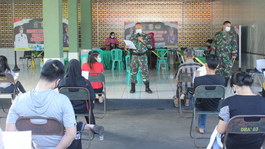 Kodim 0410/KBL bekerjasama dengan Dinas Kesehatan Kota Bandar Lampung, kembali menyelenggarakan kegiatan vaksinasi