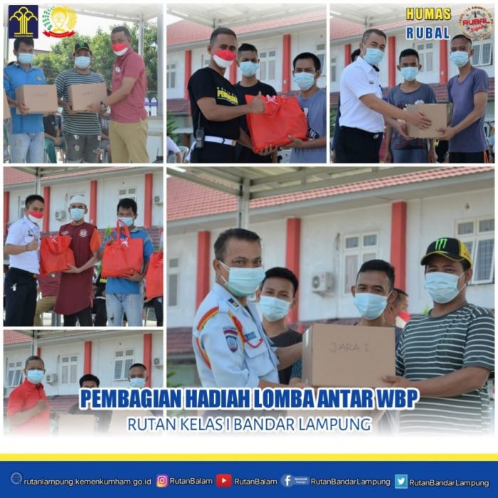 Pembagian Hadiah Lomba Antar WBP Rutan Kelas 1 Bandar Lampung
