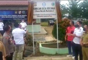 Polres Lampung Utara Launching Desa Bersih Narkoba di Sumber Arum