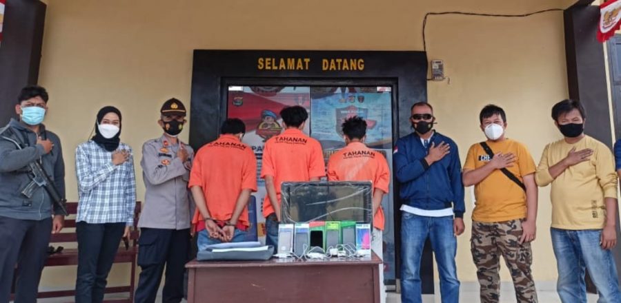 Polsek Pulau Panggung Tangkap Tiga Pelaku Pembobolan Counter