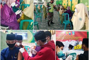 Ribuan Santri di Bojonegoro Terima Vaksinasi Dosis Pertama