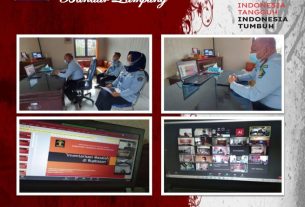 Rupbasan Kelas I Bandar Lampung Ikuti Kegiatan Teleconfrence Rapat Inventarisasi Masalah