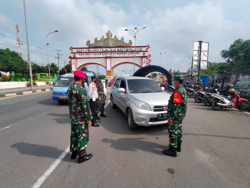 Satgas Covid-19 lakukan Penyekatan Pintu Masuk Bandar Lampung