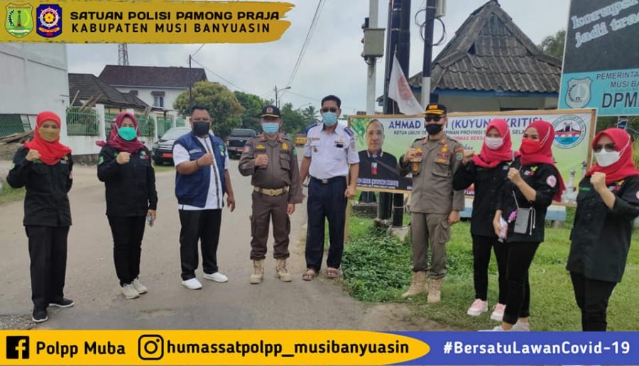 Satpol PP Kab. Muba Memberikan Sosialisasi Serta himbauan Pada Masyarakat