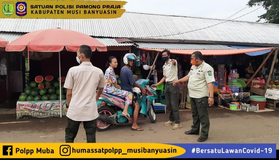 Satpol PP Kab. Muba lakukan Operasi Yustisi di Pasar