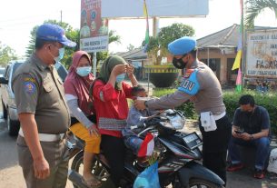 TNIPOLRI Dan POLPP Lakukan Ops Yustisi Di Wilayah Hukum Polres Tubaba