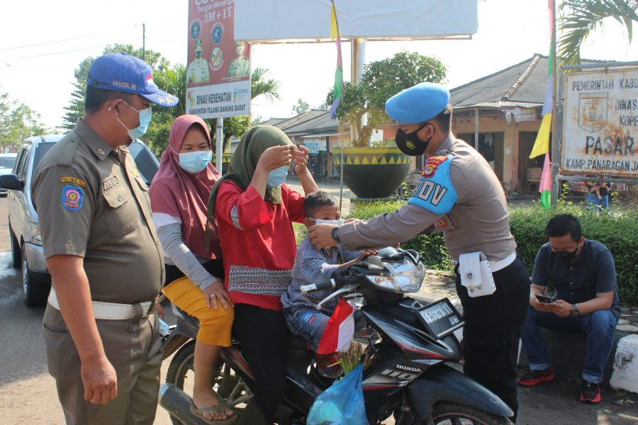 TNIPOLRI Dan POLPP Lakukan Ops Yustisi Di Wilayah Hukum Polres Tubaba