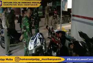 Tim Patroli Satpol PP Kab.Musi Banyuasin Kembali Melakukan Giat Rutin Patroli Dalam Kota