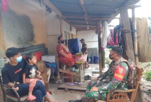 Kodim 0410/KBL melaksanakan Komunikasi Sosial serta menhimbau warga