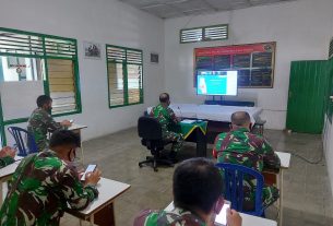 Personel Koramil Kodim 0410/KBL Mengikuti Pelatihan Penggunaan Aplikasi Silacak dan Ina Risk