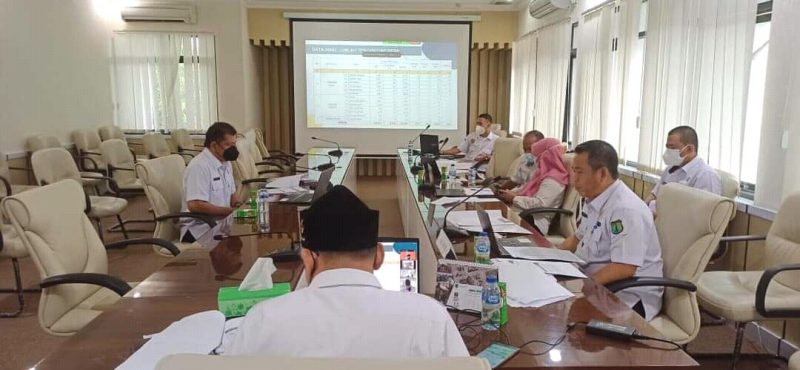 Sinergi Bersama, Pemkab Muba Gelar Rapat Virtual Persiapan Pemilihan Kepala Desa Serentak Tahun 2021.