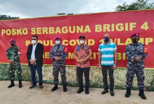 Anggota DPR RI Komisi I Mukhlis Basri Apresiasi Dapur Umum Brigif 4 Marinir/BS Lampung