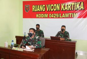 Dandim 0429/Lamtim Ikuti Sosialisasi Dan Pelatihan Silacak Secara Virtual