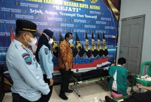 Plt Kakanwil Kemenkumham Lampung, Tinjau Langsung Aksi Donor Darah Rutan Kelas II B Kotaagung