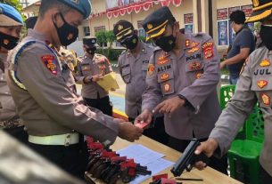 Randis Dan Puluhan Pucuk Senpi Dinas Polres Mesuji Dilakukan Pengecekan