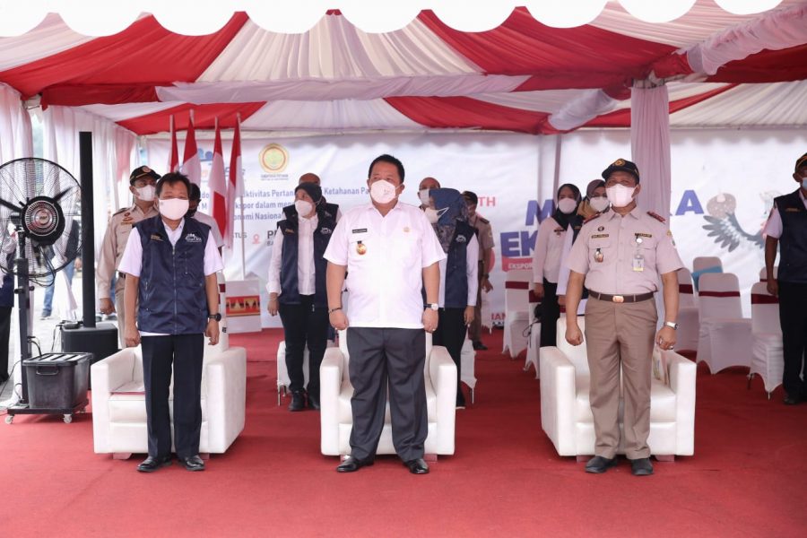 Gubernur Arinal Hadiri Launching Ekspor Komoditas Pertanian yang Dilakukan Serentak oleh Presiden Jokowi ke 61 Negara