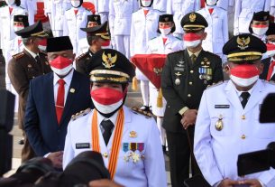 Komandan Kodim 0410/KBL Mengikuti Upacara Peringatan Hari Ulang Tahun Kemerdekaan Republik Indonesia