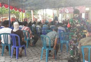 Babinsa Terus Dampingi Pelaksanaan Vaksinasi Kepada Warga Binaannya