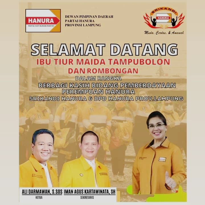 Bidik Lampung, DPP Partai Hanura Bidang Pemberdayaan Perempuan Besut Program Berbagi Kasih