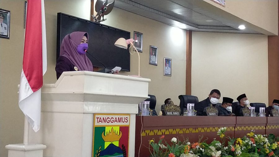 Bupati Hadiri Rapat Paripurna Tentang Perubahan APBD Kabupaten Tanggamus Tahun 2021