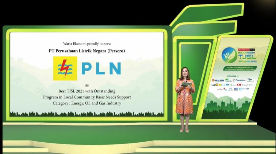 Dukung Pengentasan Kemiskinan, PLN Raih Penghargaan Best TJSL 2021 with Outstanding