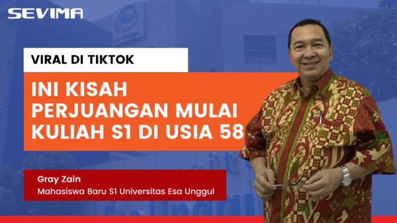 Gray Zain, Viral Mulai Kuliah Sarjana di Usia 58