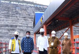 Gubernur Arinal Djunaidi Dampingi Presiden Dalam Peresmian Bendungan Way Sekampung
