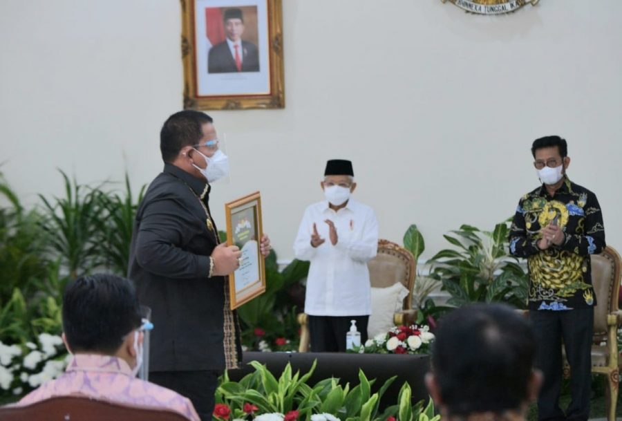 Gubernur Arinal Terima Penghargaan Peringkat Satu Peningkatan Produksi Padi Tertinggi Nasional Tahun 2019-2020