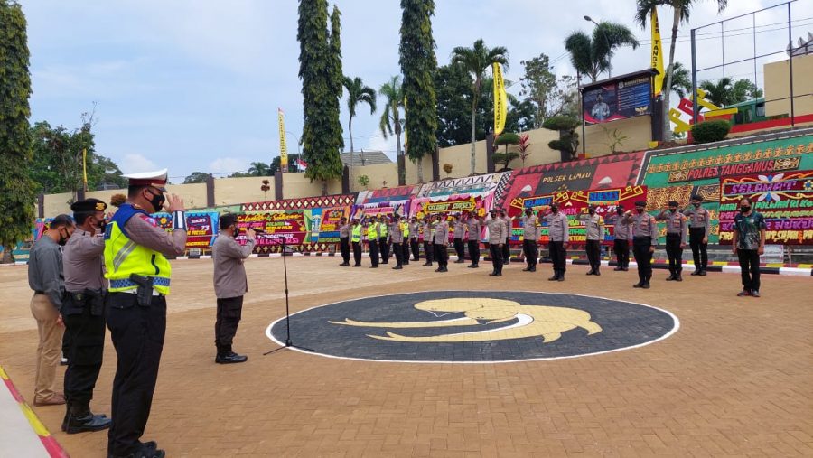 Kabag Ops Polres Tanggamus Pimpin Apel On Call Kunker Presiden RI di Pringsewu