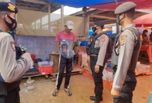 Kabag Ops Polres Way Kanan Sidak Pasar KM 2 Blambangan Umpu