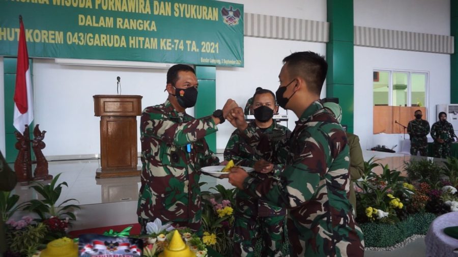 Korem 043/Gatam adakan Syukuran Peringati Hari Ulang Tahun ke-74