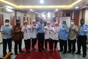 Lapas Kelas I Bandar Lampung,Melaksanakan Kegiatan Ikrar Setia Kepada NKRI Kepada 4 Narapidana Terorisme