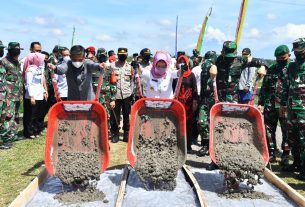 Rangkaian Pembukaan TMMD Reguler ke 112 Kodim 0726/Sukoharjo di desa Majasto