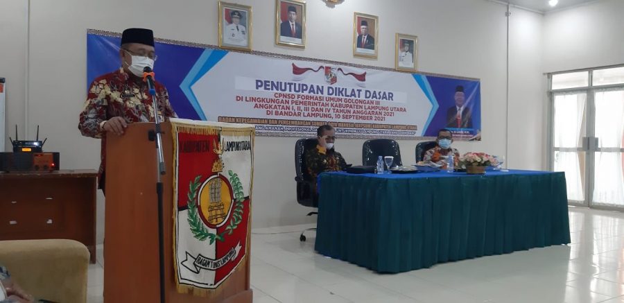 Sekda Lampung Utara Tutup Diklat Dasar CPNSD