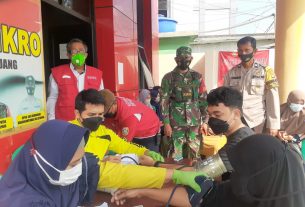 Sertu Yudha Saputra lakukan pemantauan kegiatan vaksinasi Covid-19