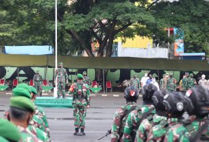 TNI Laksanakan Apel Persiapan Kunker Presiden